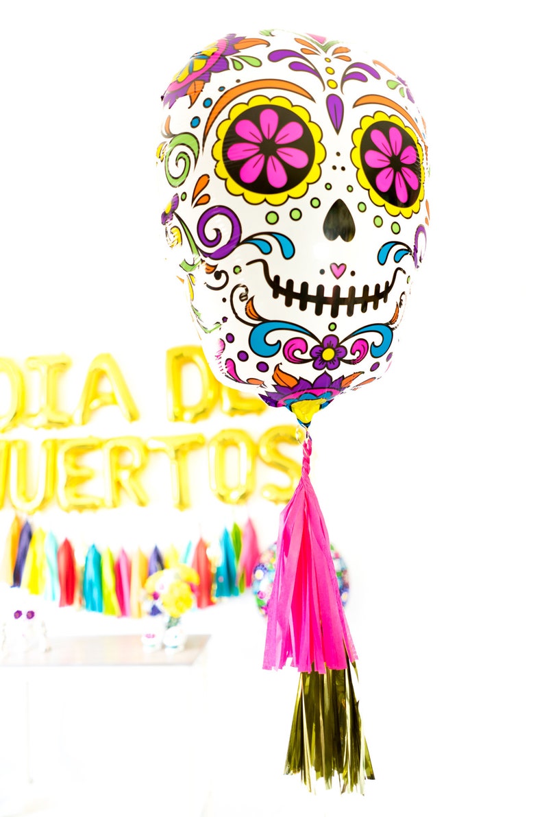 Dia De Los Muertos Sugar Skull Balloon Day of the Dead - Etsy
