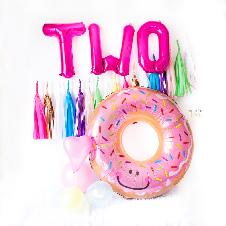 DONUT BALLOON Large Birthday Donut Sprinkles Helium Balloon Etsy
