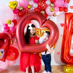 Valentine Linking Heart Balloons | Galentine&#39;s Valentine&#39;s Party Decorations, Sweetheart Bridal Shower Decor, Engagement Party