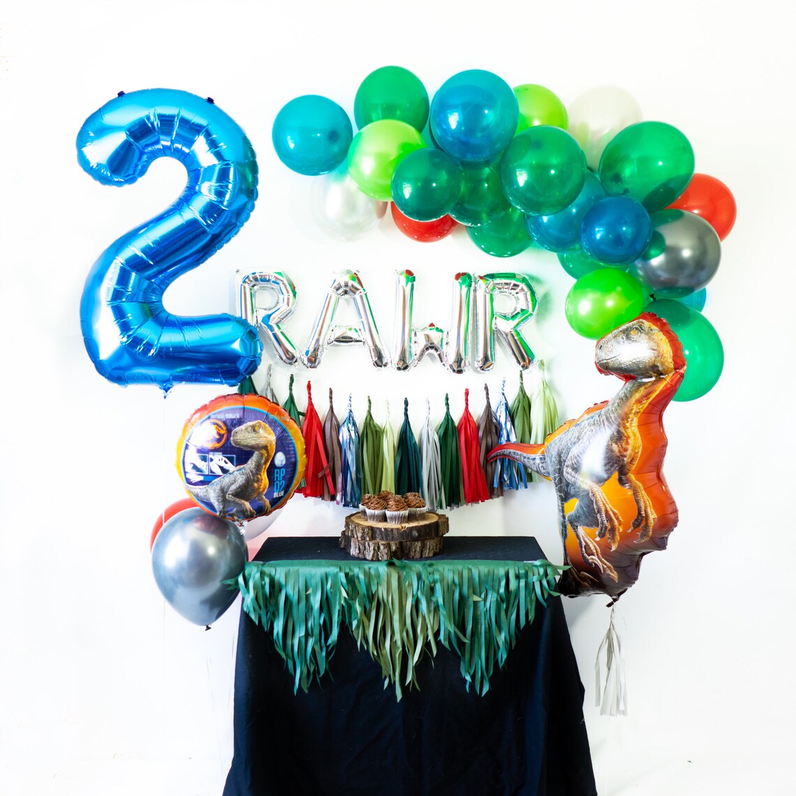 RAPTOR BALLOON Jurassic Dinosaur Balloon Decor T-rex | Etsy