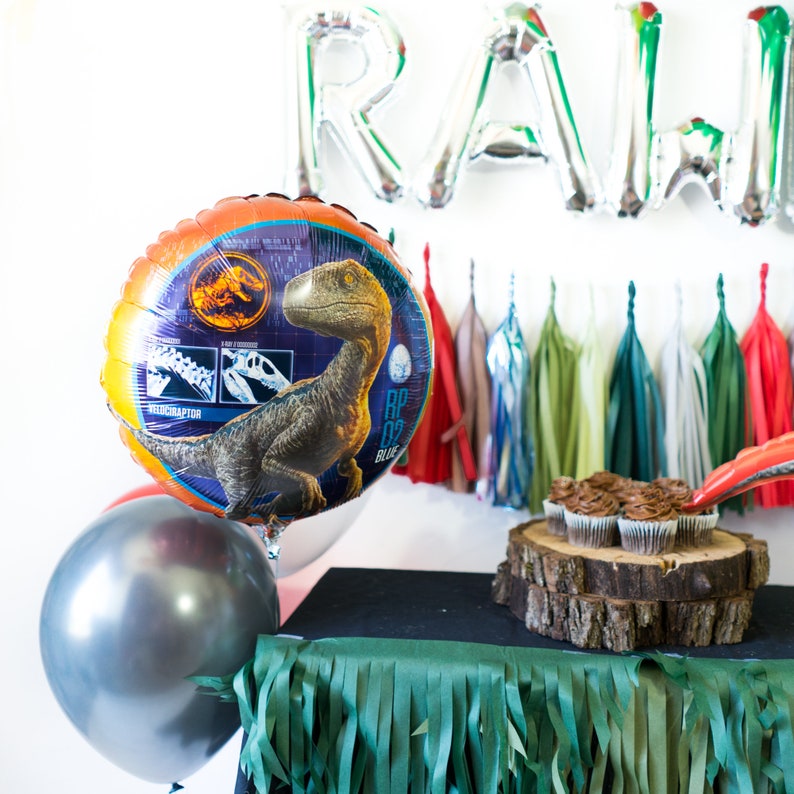RAPTOR BALLOON Jurassic Dinosaur Balloon Decor T-rex - Etsy