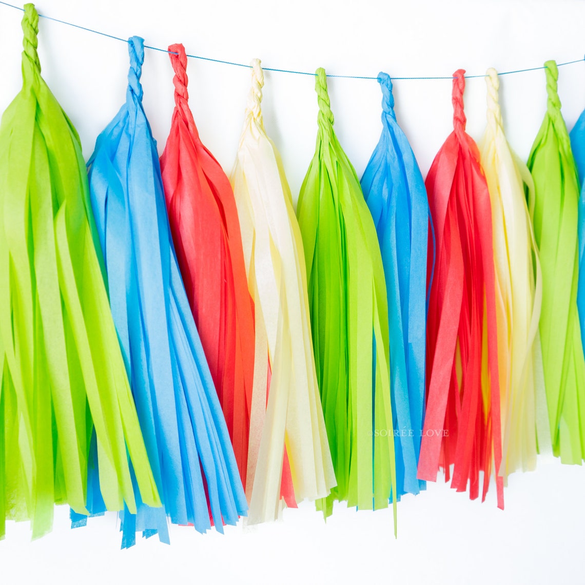 PRESCHOOL Red Yellow Blue Green Tassel Garland Banner Etsy