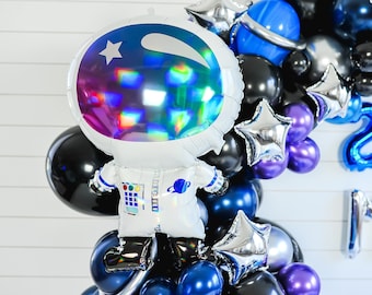 Space Astronaut Balloon | Galaxy Blast Off Space Birthday Party Decor, Outer Space Birthday Backdrop Decorations, To the Moon Infinity