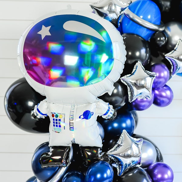 Space Astronaut Balloon | Galaxy Blast Off Space Birthday Party Decor, Outer Space Birthday Backdrop Decorations, To the Moon Infinity