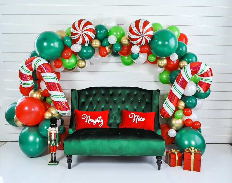 DIY Christmas Balloon Garland DIY Christmas Arch Be Merry Etsy