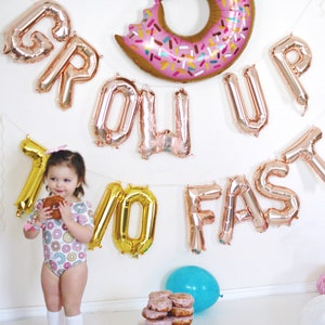 DONUT GROW UP Party Box | Donut grow up two fast, Sprinkles Donut Party, Donut Balloon, Ice Cream, Tutti Frutti, Cake Smash