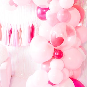 DIY Valentine Balloon Garland Galentine's Valentine's Party Decorations, Sweetheart Bridal Shower Decor, Engagement Party image 8