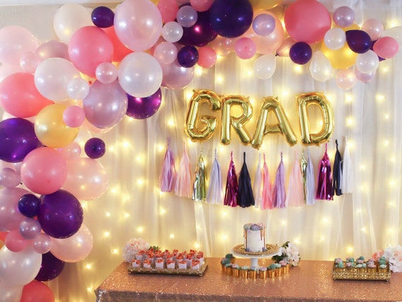 Diy Pink Purple Balloon Garland Diy Pink Balloon Arch Etsy