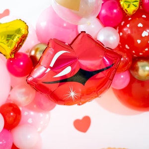 Valentine Kiss Balloon | Galentine&#39;s Valentine&#39;s Party Decorations, Sweetheart Bridal Shower Decor, Engagement Party
