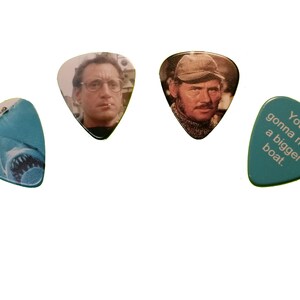 4 JAWS guitar picks, Custom Guitar Pick, Custom Guitar Picks, Personalized Guitar Pick