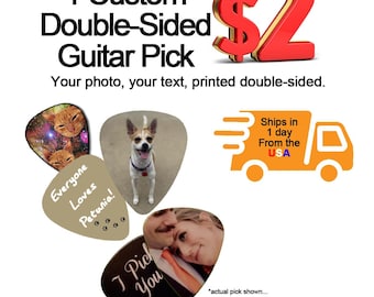 1 Custom Guitar Pick, Custom Guitar Pick, Custom Guitar Picks, Personalized Guitar Pick