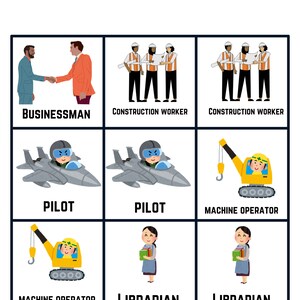 Occupations- Memory Game- Matching Game