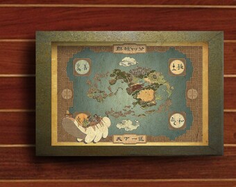 Avatar Aang World Map Avatar World Map | Etsy