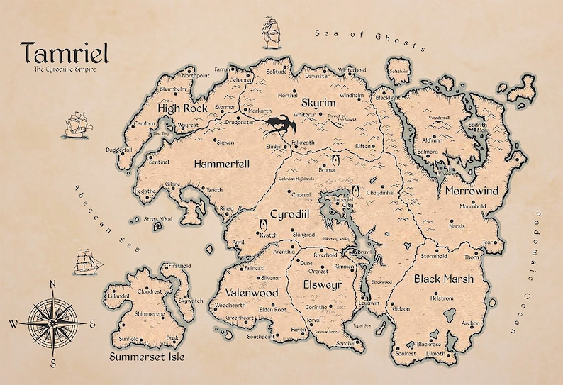 Полная карта тамриэля