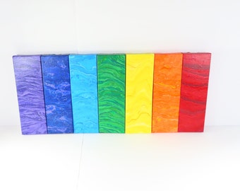 Chakra Paintings 7 Piece Set Rainbow Art