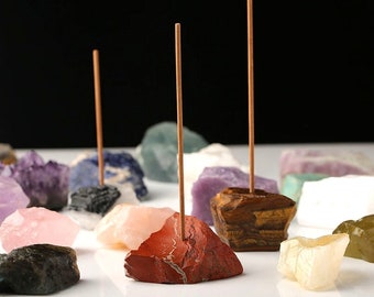 Crystal Incense Holder Raw Stone Incense Holder For Sticks Gemstone Incense Holder For Gift Bulk Wholesale 3764