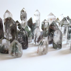 Phantom Quartz Crystal Tower Double Terminated Crystal Point Gemstone Tower Point Wand Bulk Wholesale Jewelry Making Decor