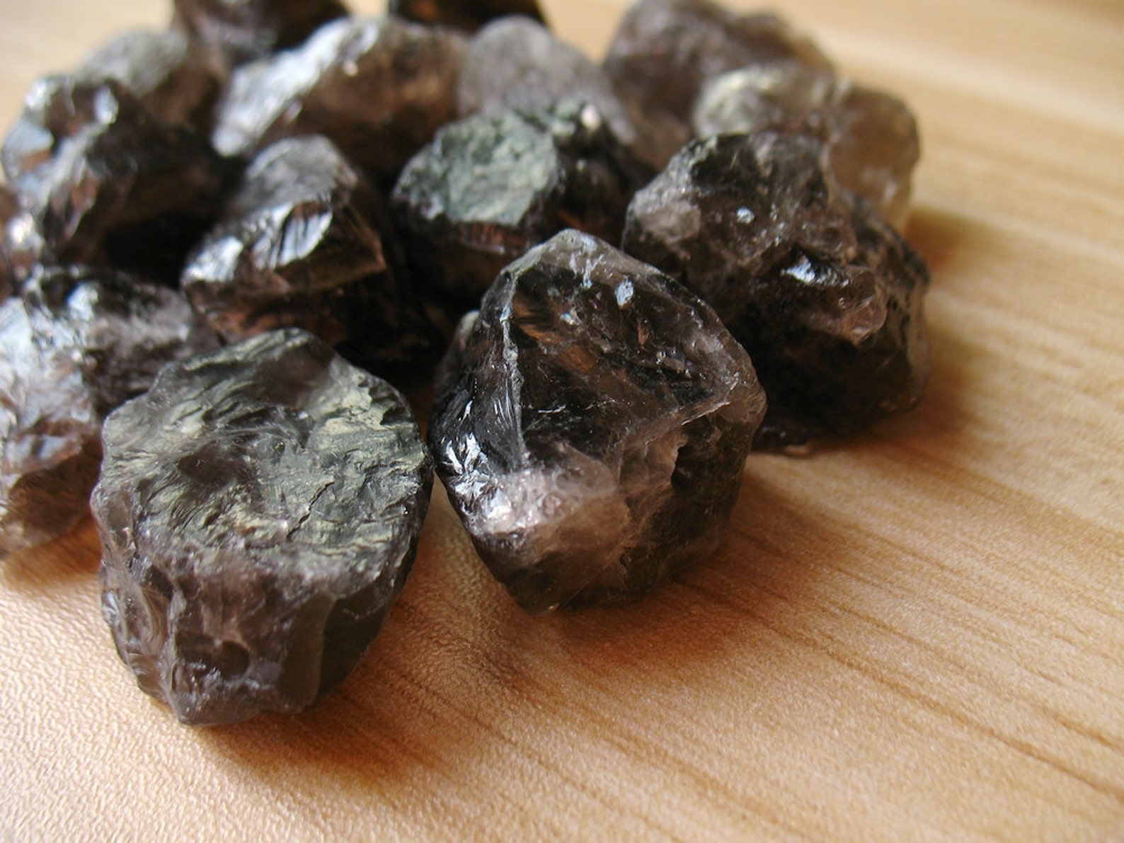 Raw Smoky Quartz Beads Drilled Rough Smoky Crystal Chunk Beads Etsy