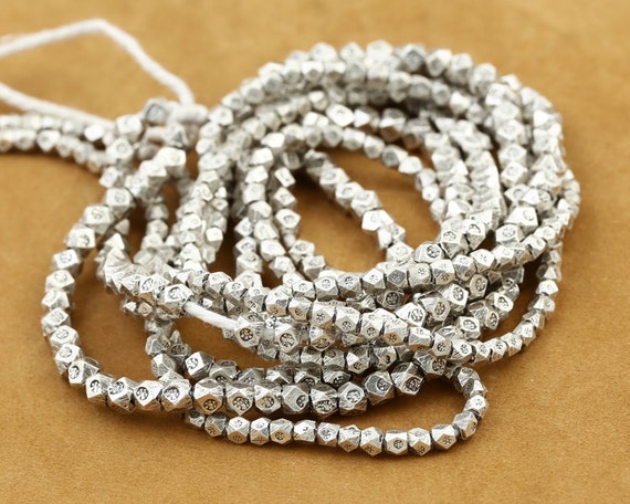 925 Sterling Silver Bead Thai Silver Faceted Spacer Beads High | Etsy
