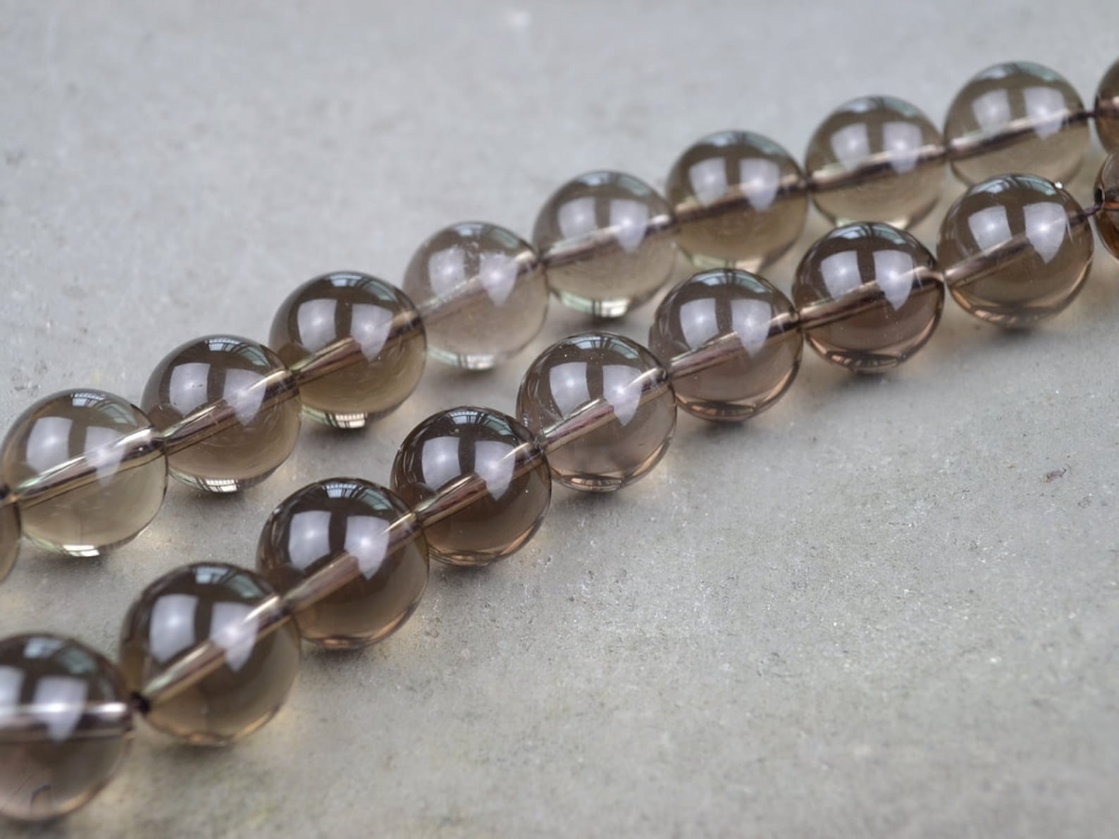 Smoky Quartz Crystal Beads Natural Smoky Quartz Round Beads Etsy