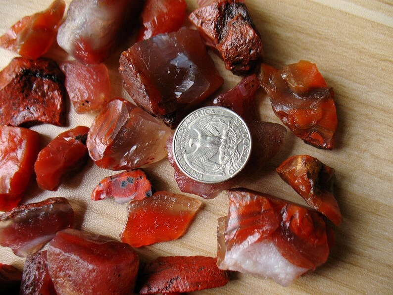 Raw Fire Agate Stone Rough Natural Red Agate Chunk Stone Etsy