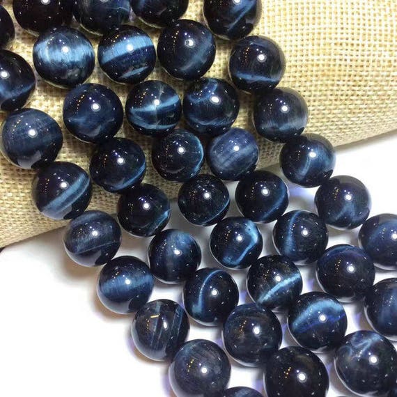 Star Blue Tiger's Eye Round, Natural Tiger's Eye Round 6mm Beads