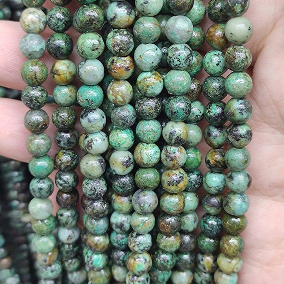 Turquoise Beads Natural African Turquoise Frosted Beads Crystal