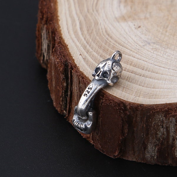 925 Sterling Silver Skull Hook Clasp Solid High Quality 925 Silver Skull Necklace Braclet Clasps Bulk Wholesale A175