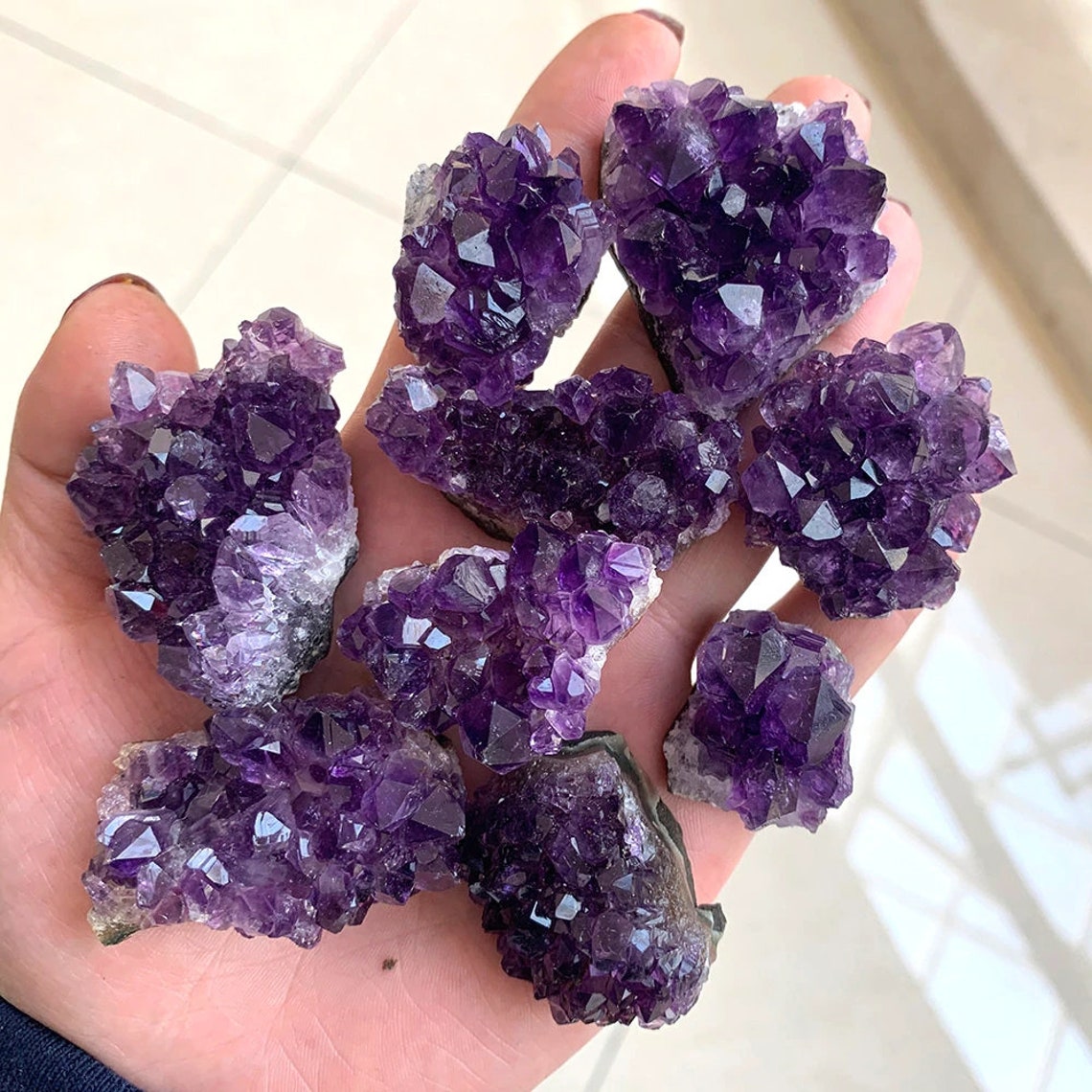 Raw Amethyst Cluster Rough Amethyst Geode Cluster Crystal Etsy