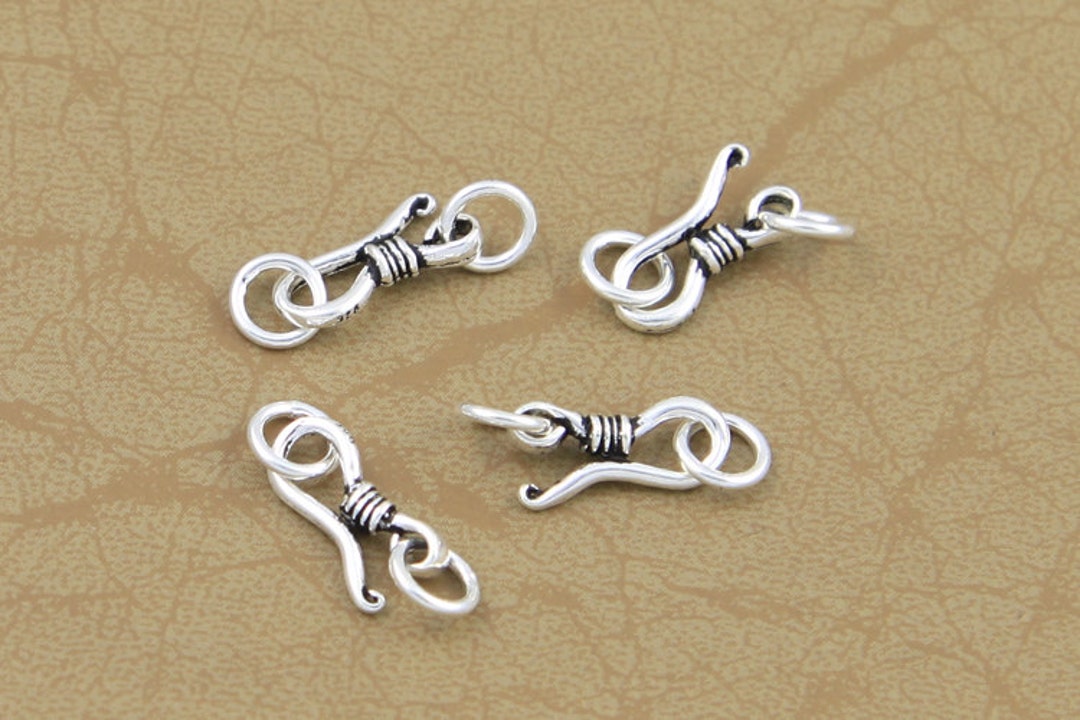 925 Silver Hook Clasp Sterling Silver S Clasp for Necklace Etsy