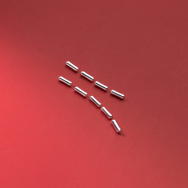 5 Pcs 925 Sterling Silver Bamboo Tube Spacer Beads 925 Silver Bracelet Necklace Spacer Bead For Jewelry Making Bulk Wholesale Y449