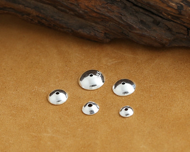 925 Silver Bead Cap Sterling Silver Beads Caps Plain and Etsy