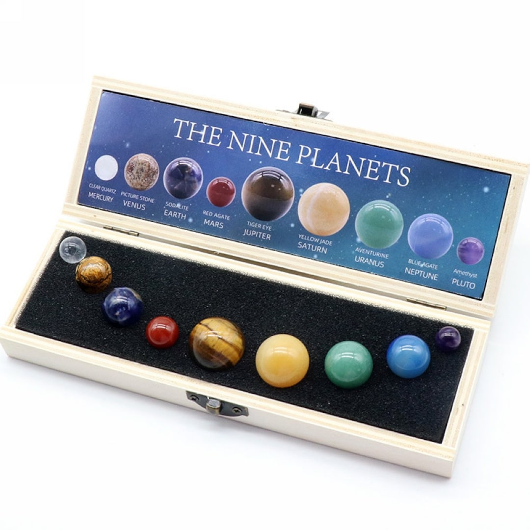 Buy Crystal Planet the Nine Planets Crystal Sphere Gift Box Online in India  Etsy