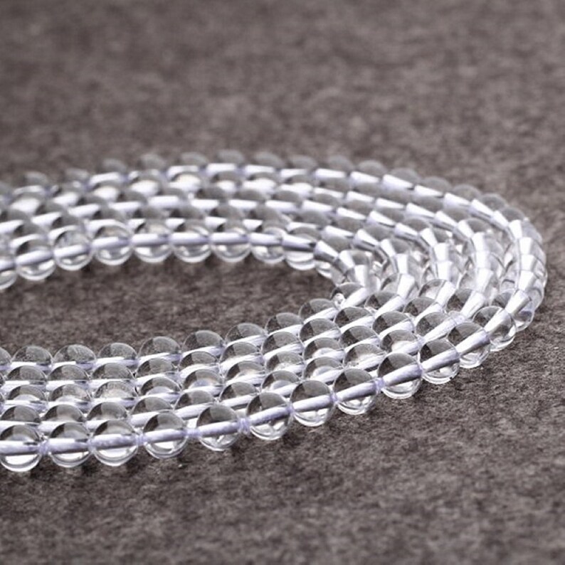 Clear Quartz Crystal Bead Natural Clear Quartz Crystal Beads Etsy