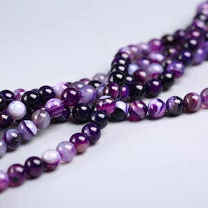 Sardonyx Beads Purple Agate Bead Crystal Gemstone Beads Bulk Wholesale 4mm 6mm 8mm 10mm 12mm Beads 15" Strand