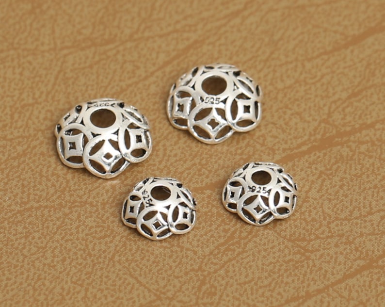 925 Sterling Silver Bead Cap 8mm Silver Beads End Caps Supply Etsy