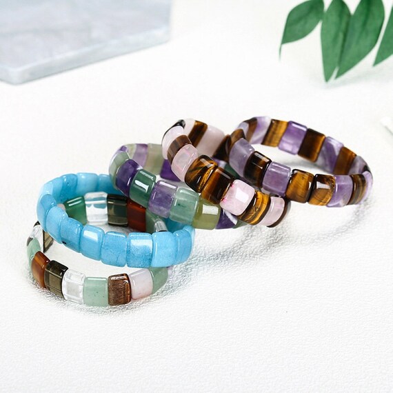 Sage Mixed Stripe Beaded 10 Strand Stretch Bracelet Set Teal + Poppy W -  INK+ALLOY - Wholesale