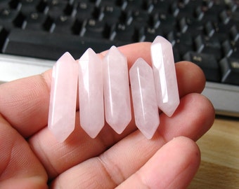 Rose Quartz Double Terminated Point Crystal Double Terminated Points For Jewelry Making