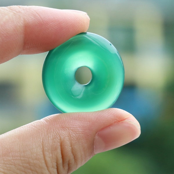 Pi Pendant Green Agate Donut Pendant Crystal Donut Pendant Lucky Safety Pendant Jewelry Making For Gifts Bulk Wholesale 3546