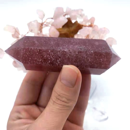 STRAWBERRY QUARTZ Small Chips Tiny Stones for Roller Bottle Etsy