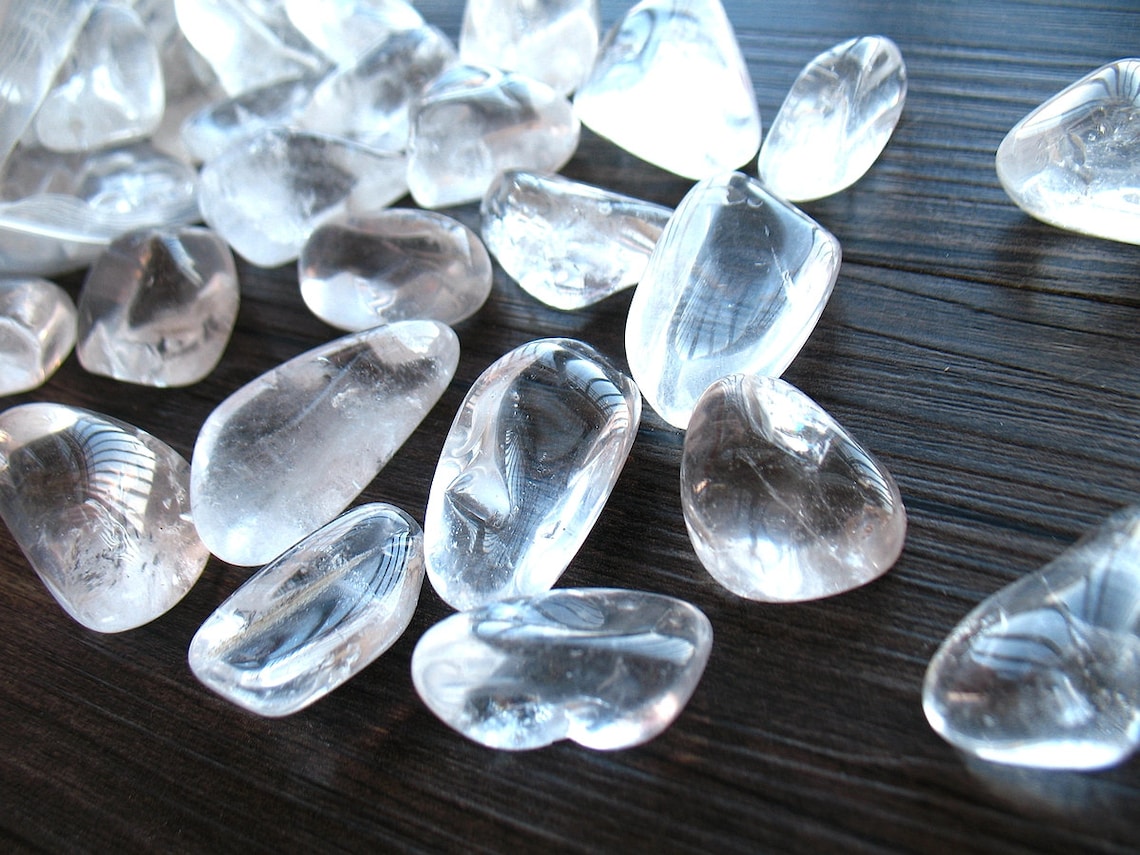 Clear Quartz Tumbled Stone 1 Large Clear Quartz Crystals - Etsy