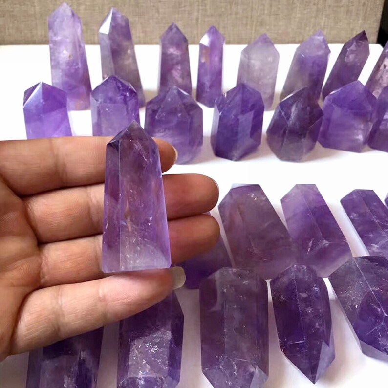 Amethyst Crystal Tower Amethyst Crystal Point Amethyst Obelisk Etsy UK