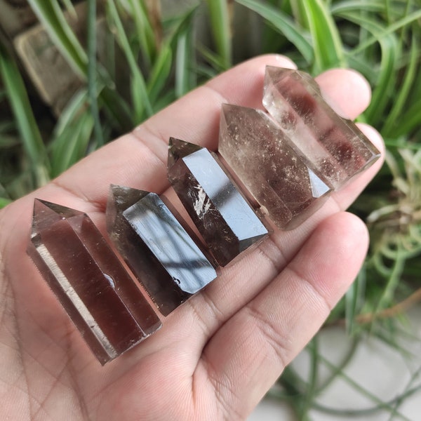 Smoky Quartz Tower Small Natural Smoky Quartz Crsytal Tower Point Bulk Wholesale Mini Crystal Obelisk Healing Crystal