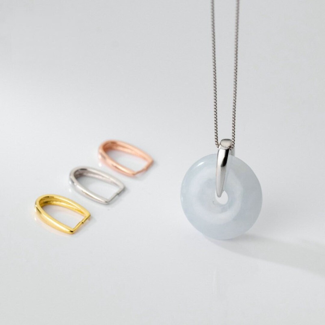 2 Pcs 925 Sterling Silver Donut Pendant Pinch Bails Bulk Etsy