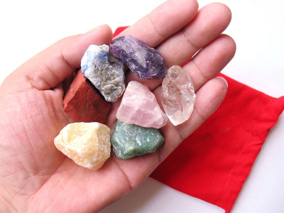 Raw chakra shop stone set