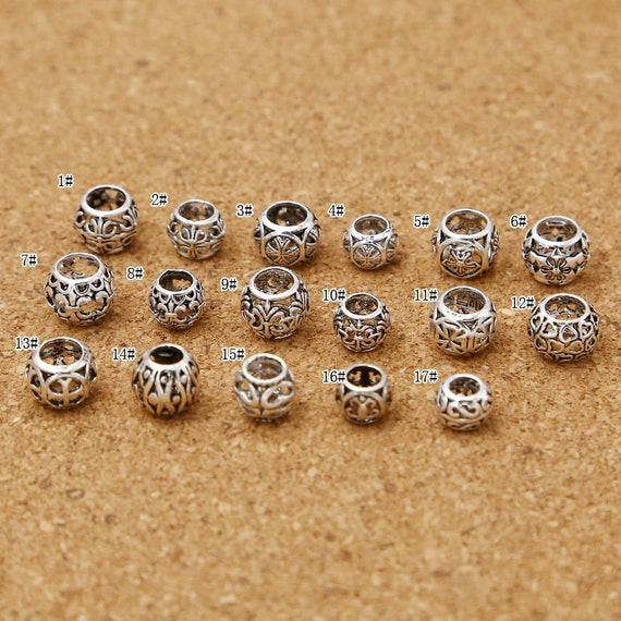 925 Sterling Silver Large Hole Bead High Quality 925 Thai Silver