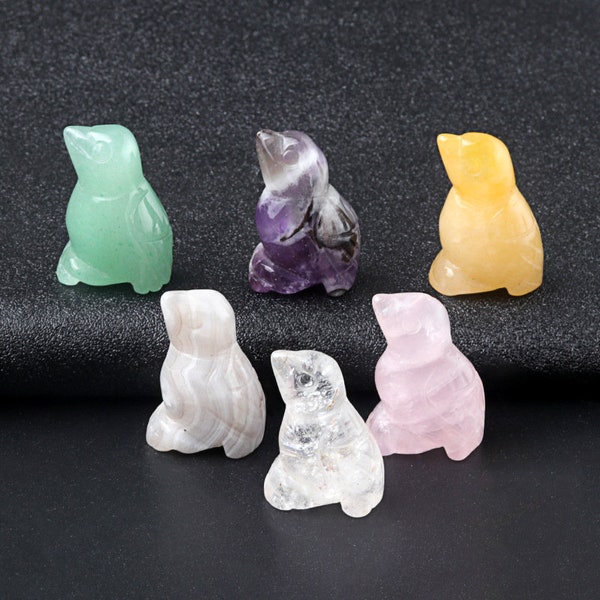 1'' Crystal Bird Figurine Hand Carved Bird Carving Pocket Crystal Stone For Women Men Gift Bulk Wholesale 3586