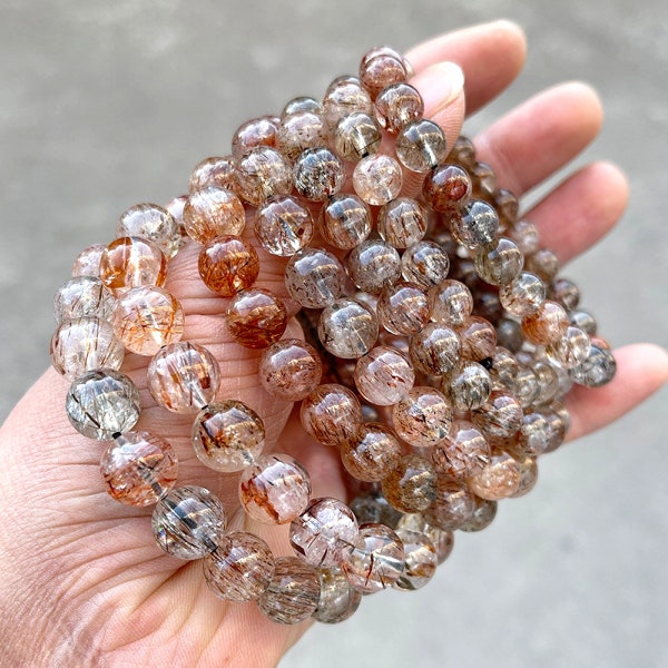 Super 7 Crystal Bracelet Beautiful Super Seven Crystal Quartz Bracelet Super 7 Jewelry Crystal Bracelet Healing Bracelet Bulk Wholesale 3062