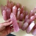 Rose Quartz Point Natural Rose Quartz Tower Rose Crystal Quartz Obelisk High Quality Healing Crystal Wholesale 011 