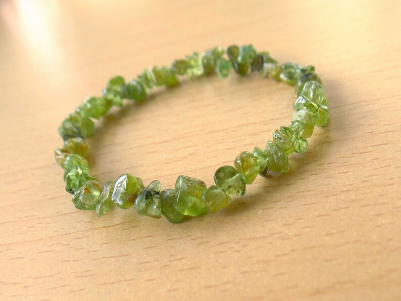 Genuine Raw Rough Peridot Bracelet Natural Green Peridot Bead | Etsy
